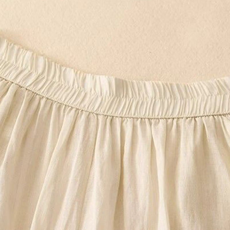 Tactile Cotton Embroidered Wide-Leg Meditation Pants