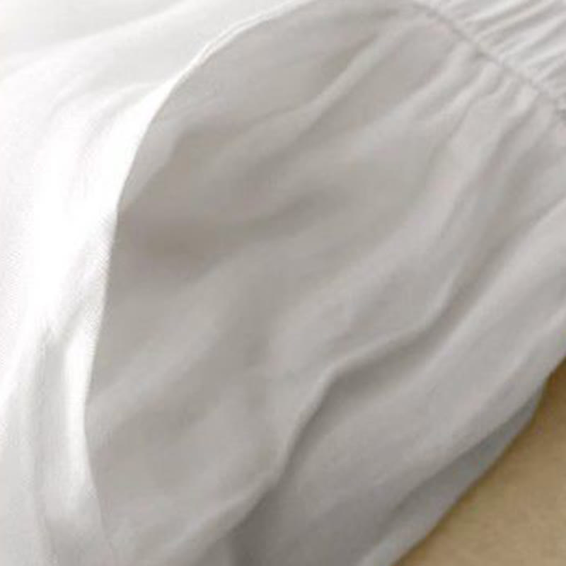 Tactile Cotton Embroidered Wide-Leg Meditation Pants