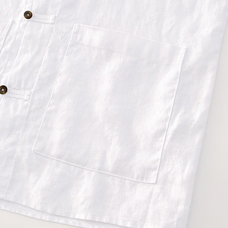 Men's Breathable Linen Minimalist Grounding Shirt
