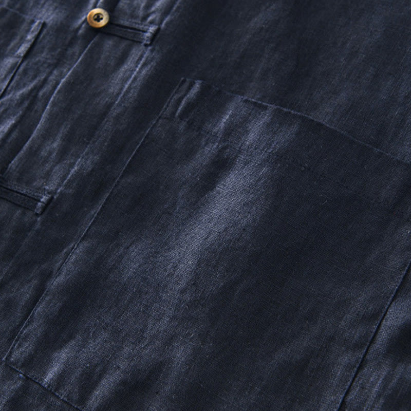 Men's Breathable Linen Minimalist Grounding Shirt