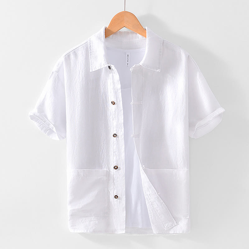 Men's Breathable Linen Minimalist Grounding Shirt