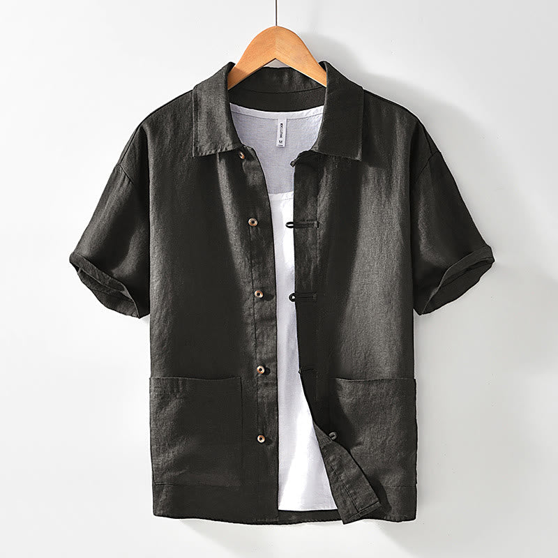 Men's Breathable Linen Minimalist Grounding Shirt
