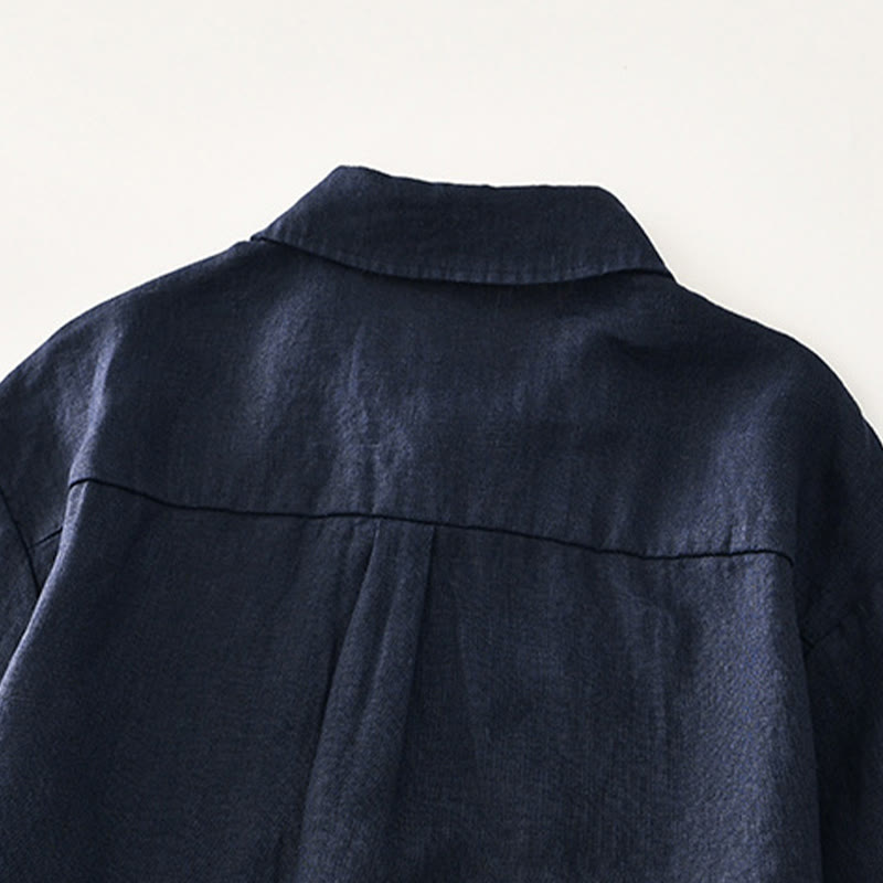 Men's Breathable Linen Minimalist Grounding Shirt