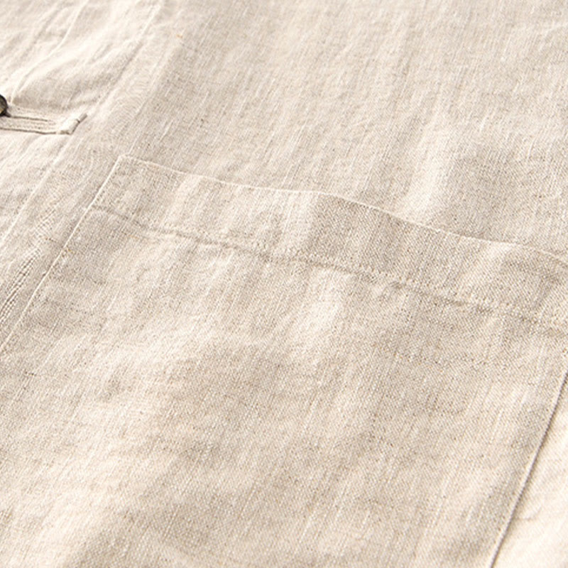 Men's Breathable Linen Minimalist Grounding Shirt