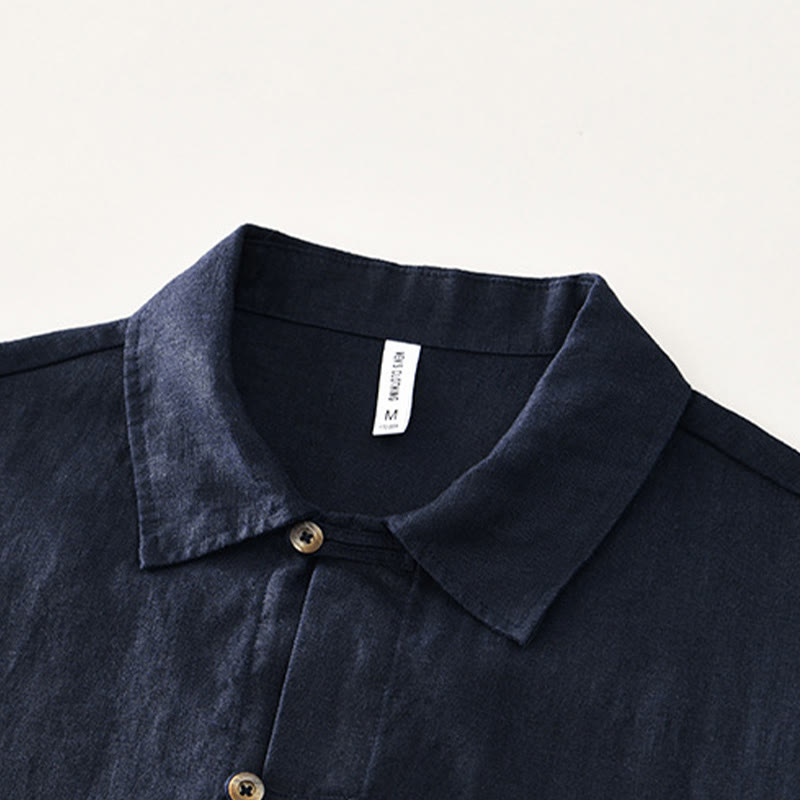 Men's Breathable Linen Minimalist Grounding Shirt