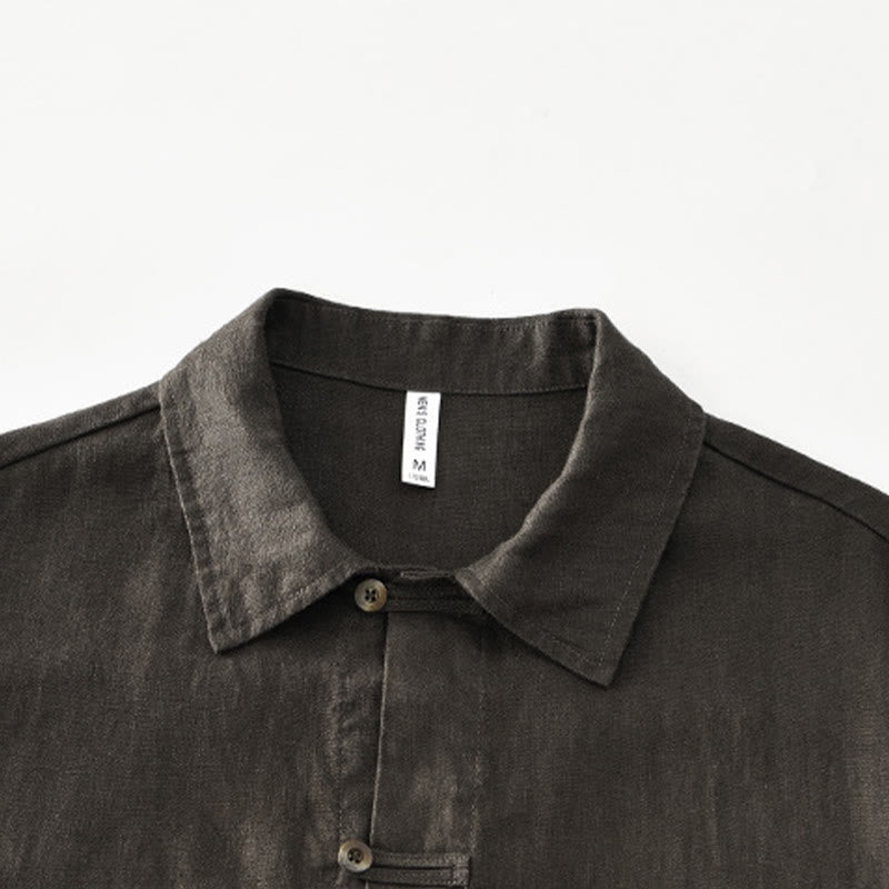 Men's Breathable Linen Minimalist Grounding Shirt