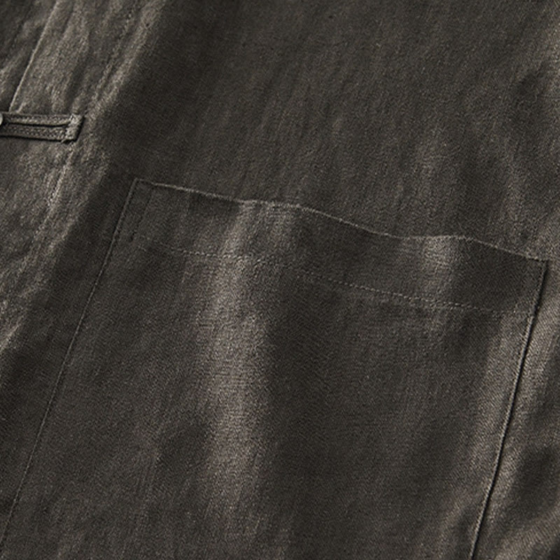 Men's Breathable Linen Minimalist Grounding Shirt