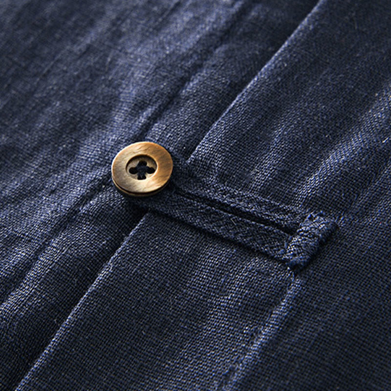 Men's Breathable Linen Minimalist Grounding Shirt