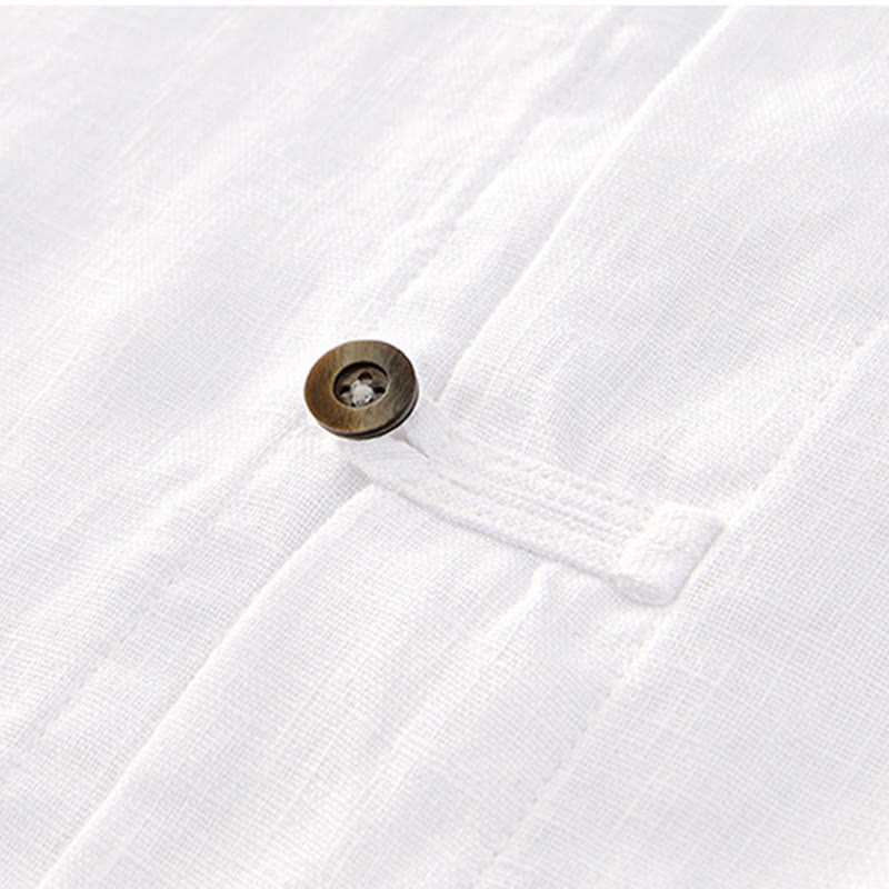 Men's Breathable Linen Minimalist Grounding Shirt