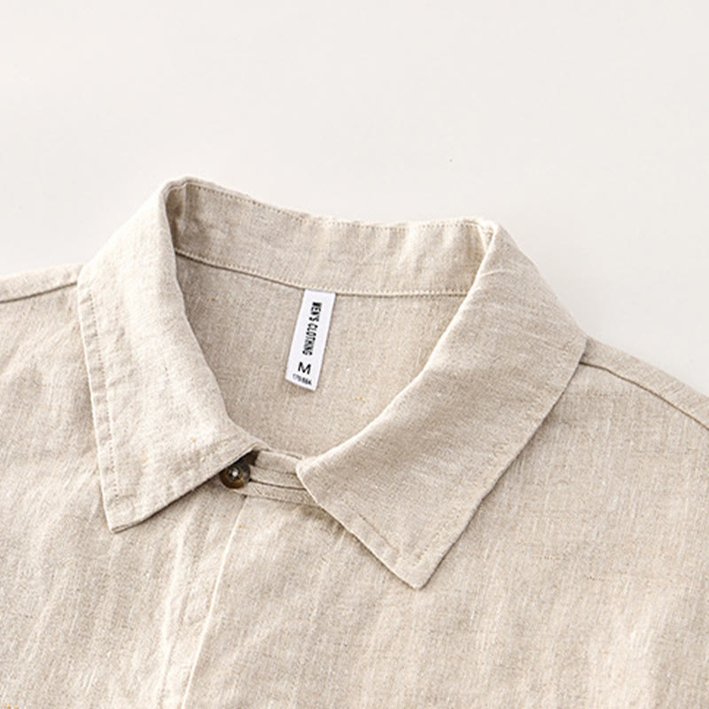 Men's Breathable Linen Minimalist Grounding Shirt