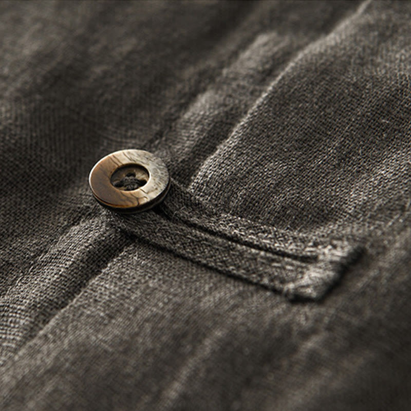 Men's Breathable Linen Minimalist Grounding Shirt