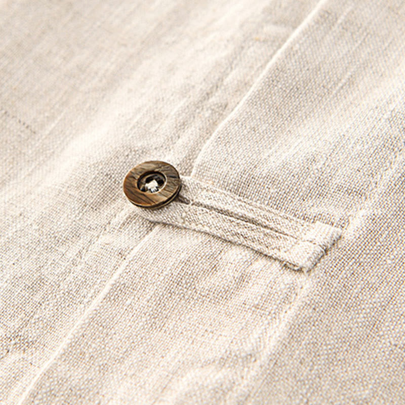 Men's Breathable Linen Minimalist Grounding Shirt