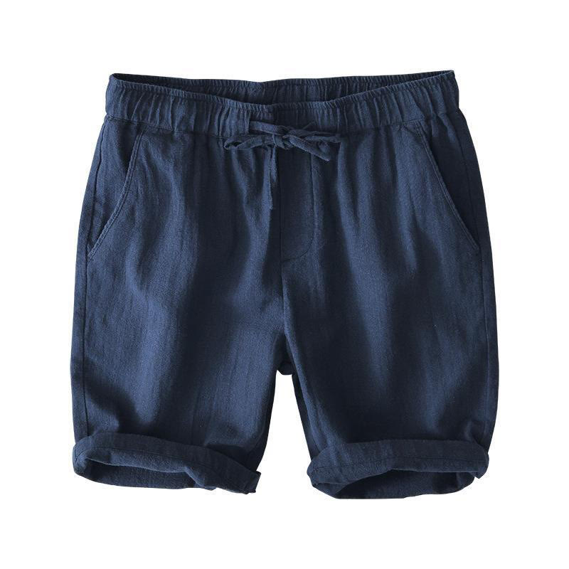 Tactile Cotton Linen Wide-Leg Mindful Movement Shorts