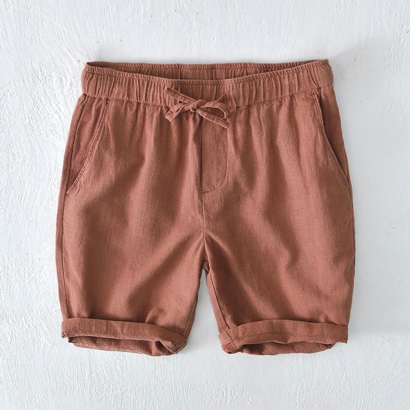 Tactile Cotton Linen Wide-Leg Mindful Movement Shorts