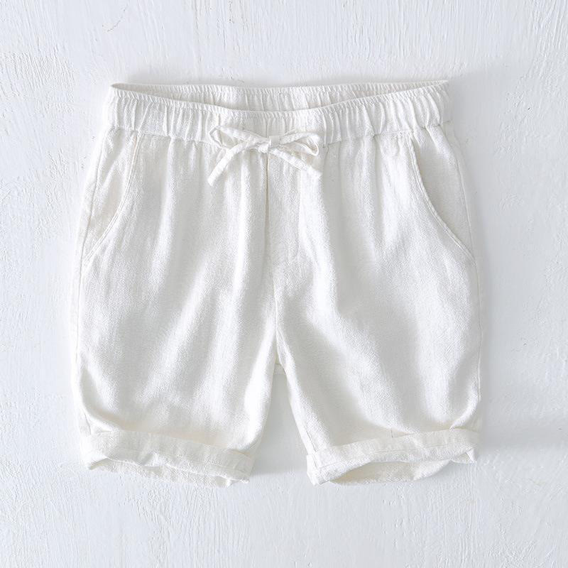 Tactile Cotton Linen Wide-Leg Mindful Movement Shorts