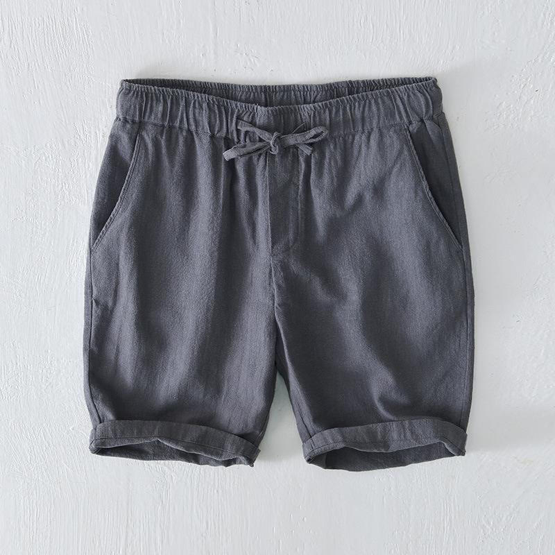 Tactile Cotton Linen Wide-Leg Mindful Movement Shorts
