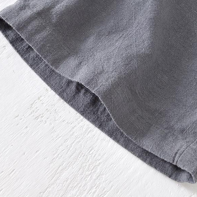 Tactile Cotton Linen Wide-Leg Mindful Movement Shorts