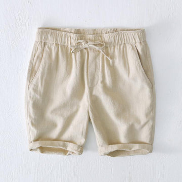Tactile Cotton Linen Wide-Leg Mindful Movement Shorts