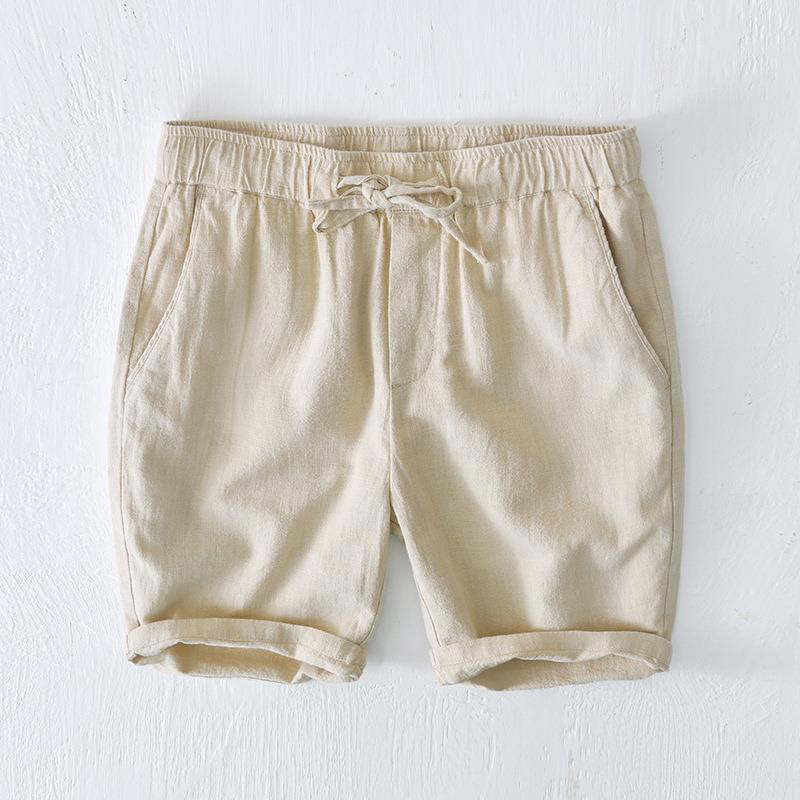 Tactile Cotton Linen Wide-Leg Mindful Movement Shorts