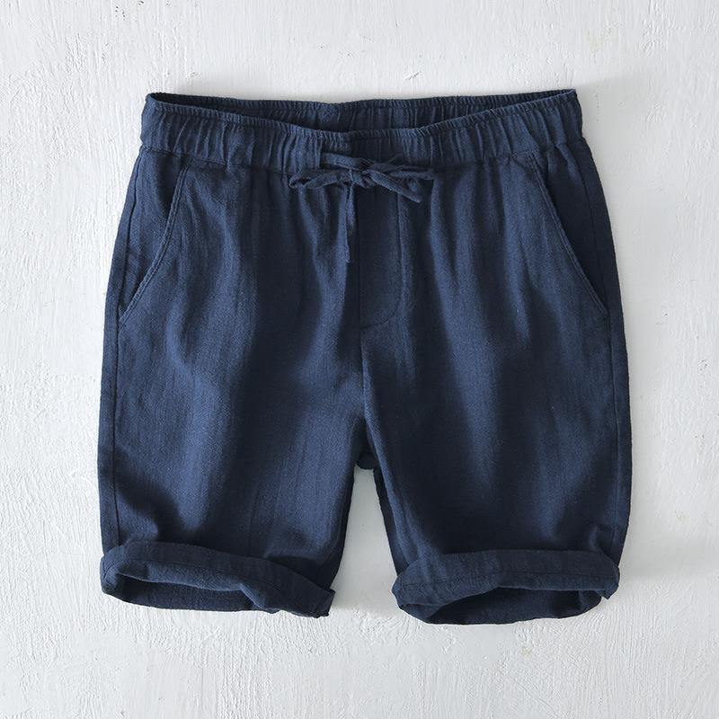 Tactile Cotton Linen Wide-Leg Mindful Movement Shorts