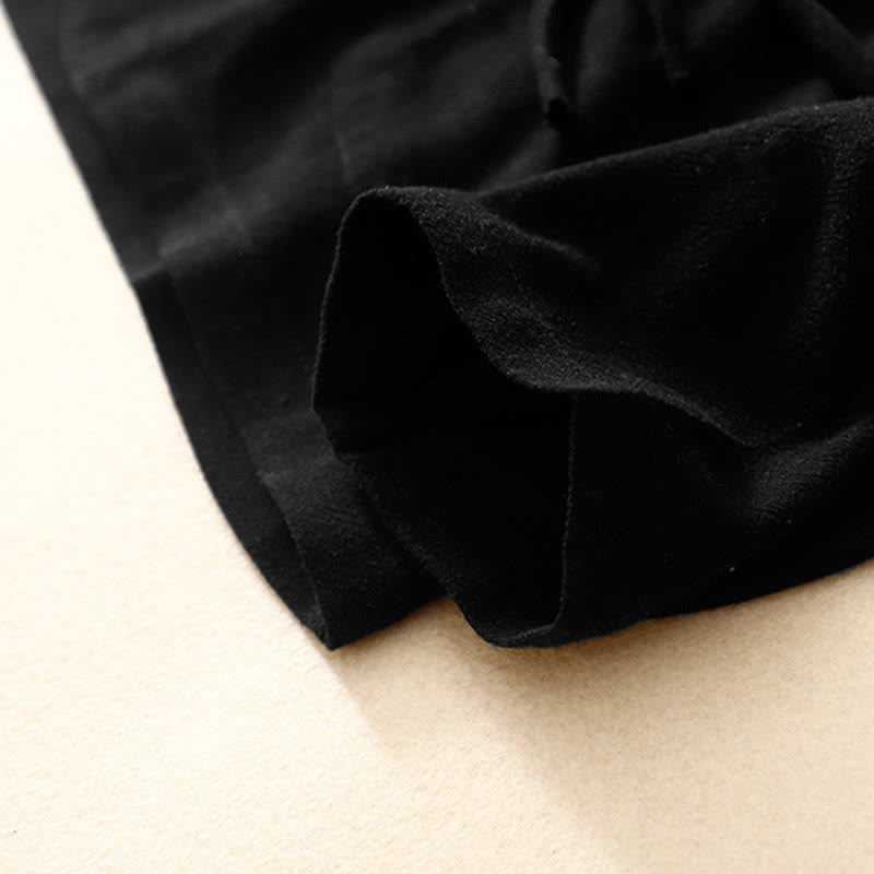 Women's Cotton Linen Frog-Button Long Sleeve Jacket With Pockets