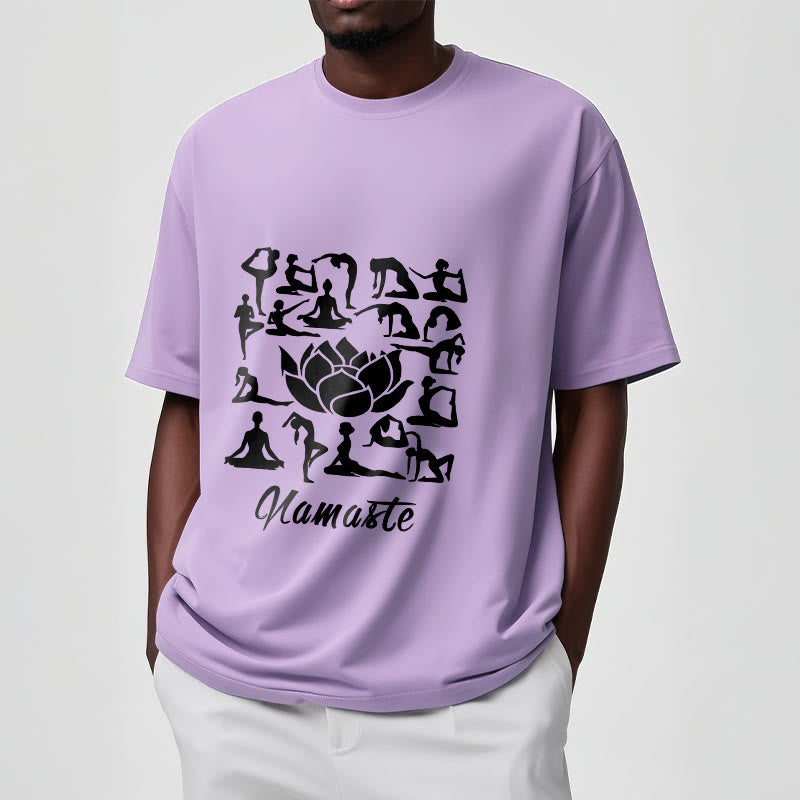 Breathable Cotton Lotus Alignment Meditation T-Shirt