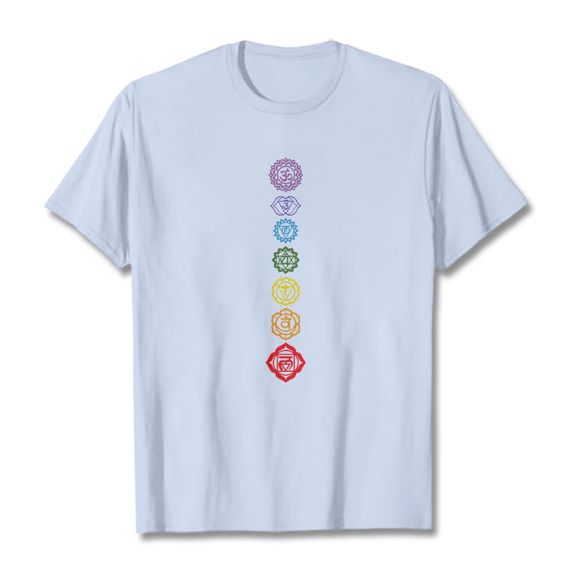Casual Colorful Circles Om Mani Padme Hum Pattern Tee T-Shirt