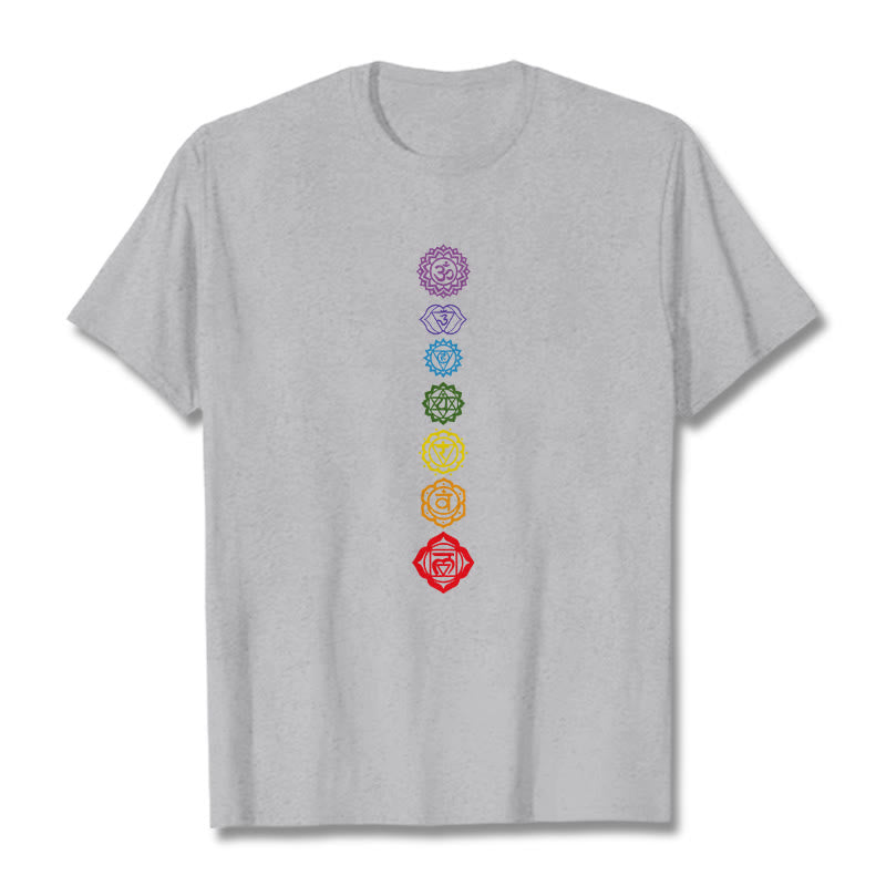 Casual Colorful Circles Om Mani Padme Hum Pattern Tee T-Shirt