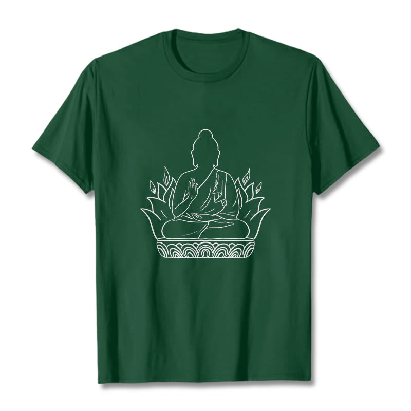 Pure Cotton Regular Fit Mindful Meditation Graphic Tee