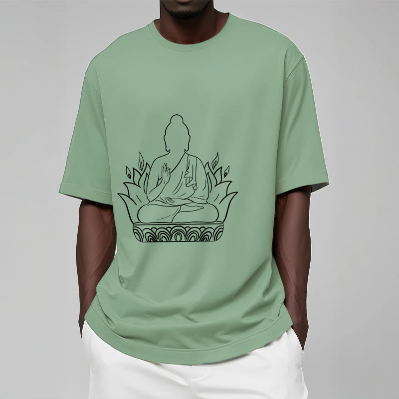 Pure Cotton Regular Fit Mindful Meditation Graphic Tee