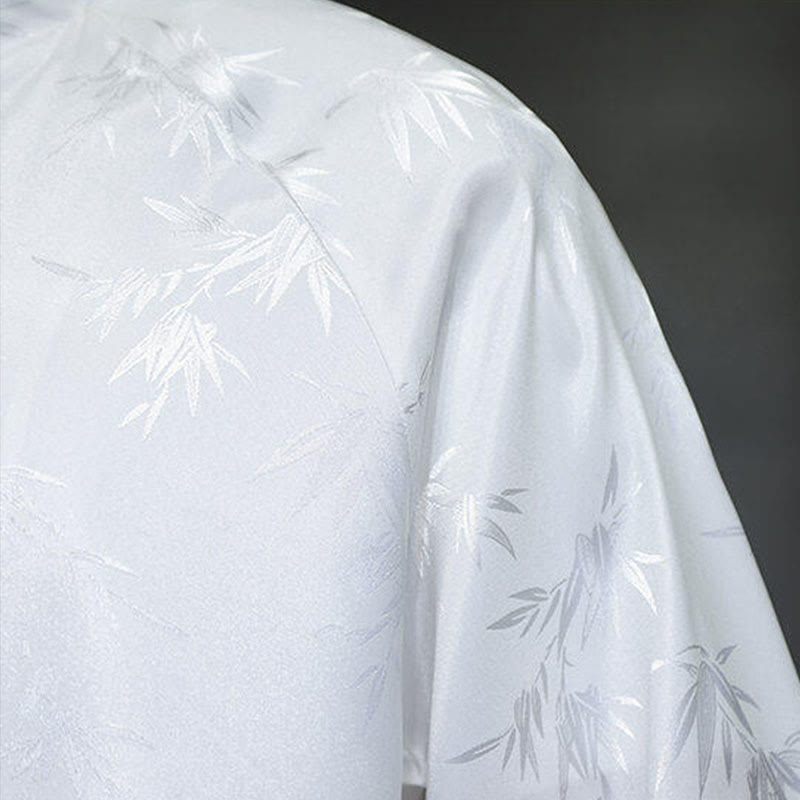 Lightweight Cotton Blend Three-Quarter Sleeve Tang Meditation Shirt