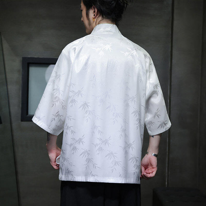 Lightweight Cotton Blend Three-Quarter Sleeve Tang Meditation Shirt