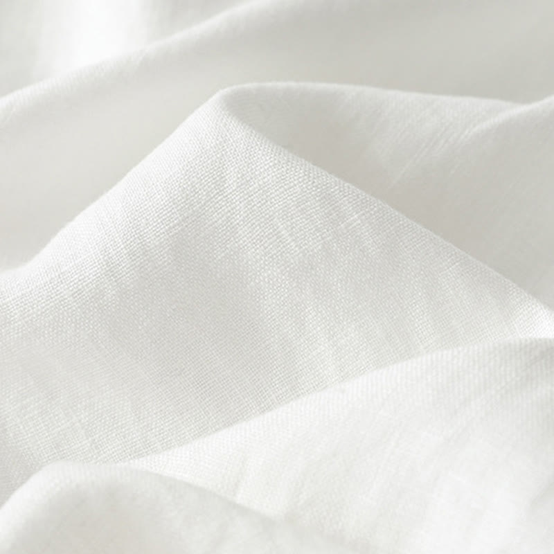 Casual Retro Plain Women's Cotton Wide Leg Pants With Pockets Zipper