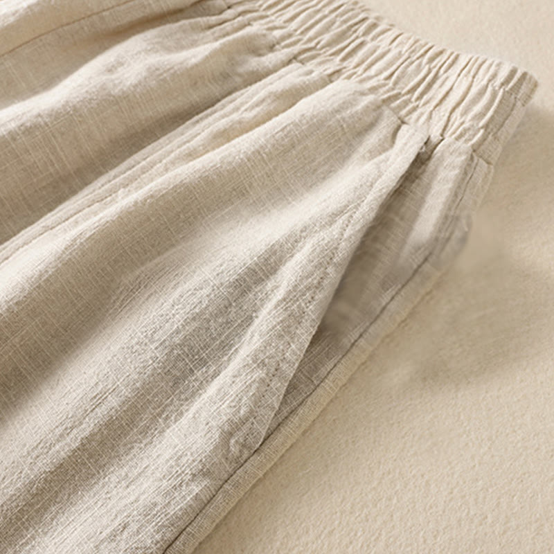 Breathable Cotton Linen High-Waist Mindful Meditation Harem Pants