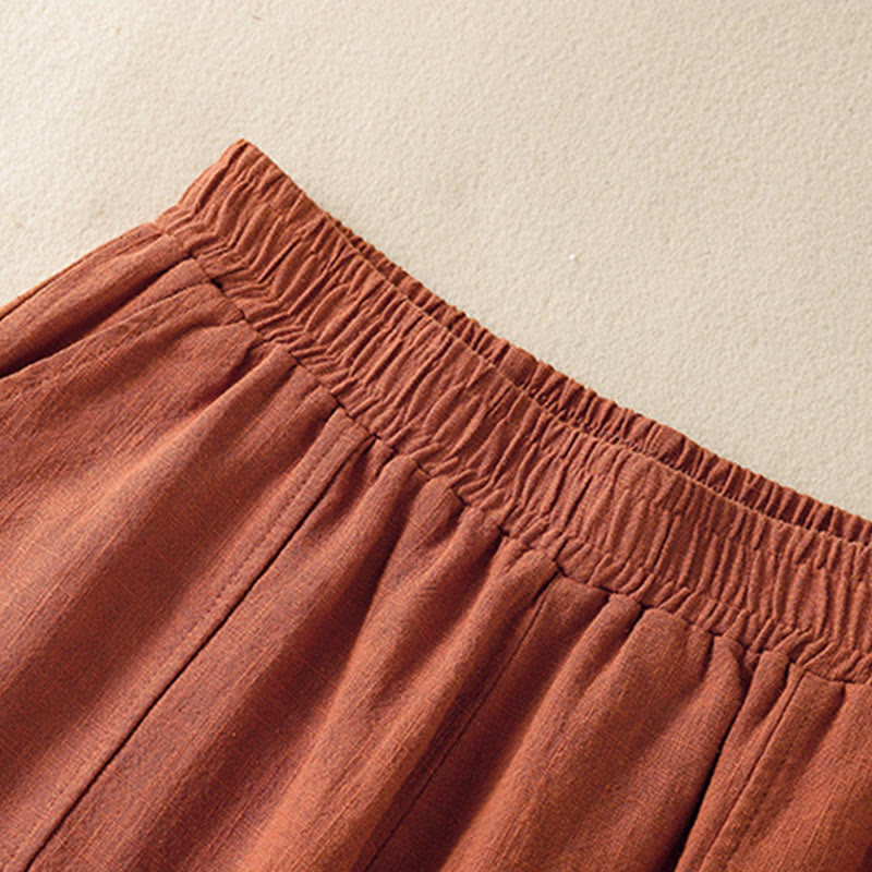 Breathable Cotton Linen High-Waist Mindful Meditation Harem Pants