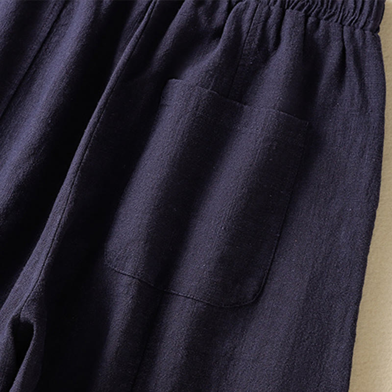 Breathable Cotton Linen High-Waist Mindful Meditation Harem Pants