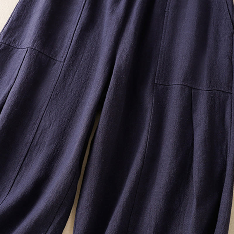 Breathable Cotton Linen High-Waist Mindful Meditation Harem Pants