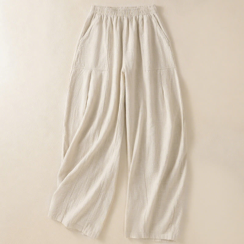 Breathable Cotton Linen High-Waist Mindful Meditation Harem Pants