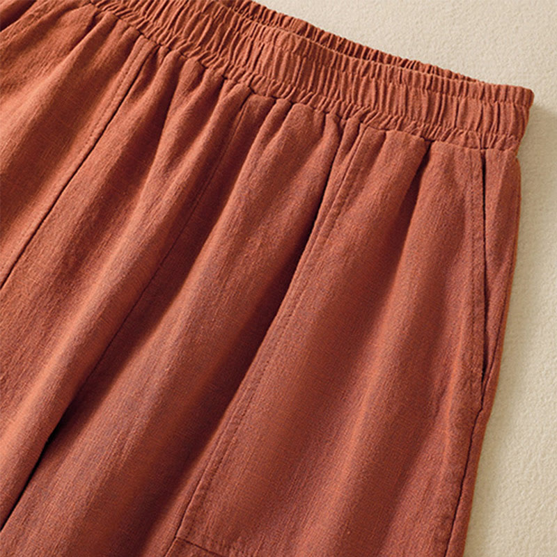 Breathable Cotton Linen High-Waist Mindful Meditation Harem Pants