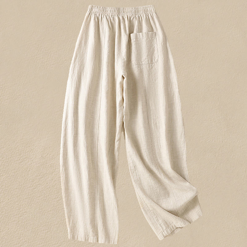 Breathable Cotton Linen High-Waist Mindful Meditation Harem Pants