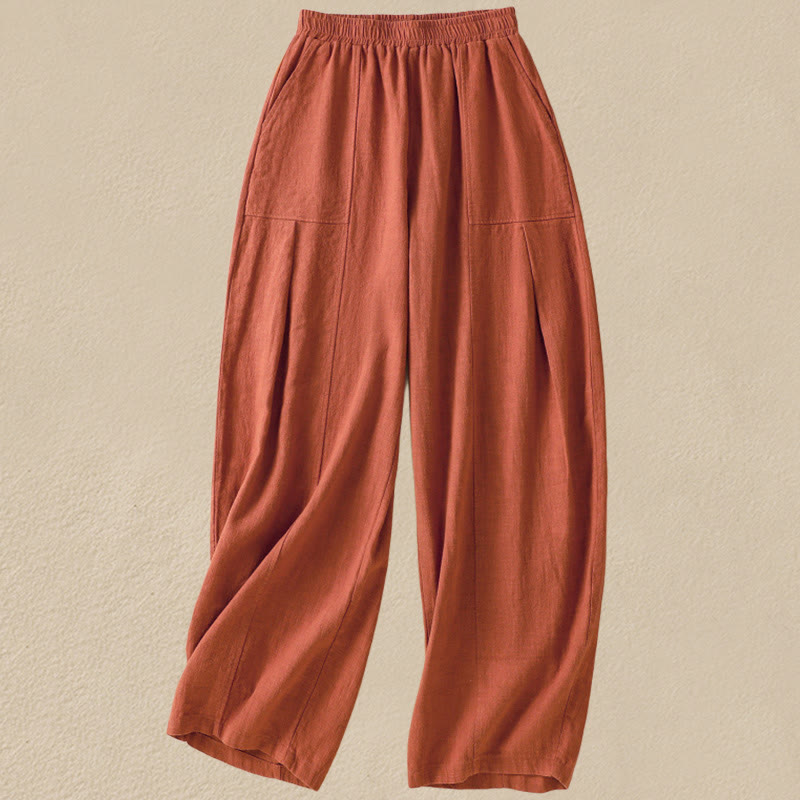Breathable Cotton Linen High-Waist Mindful Meditation Harem Pants