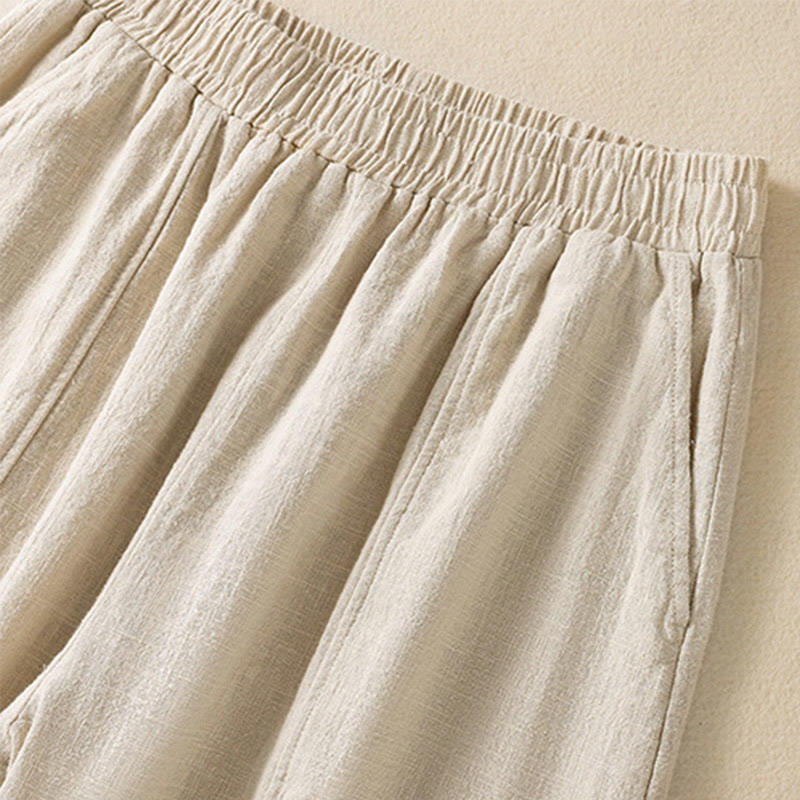Breathable Cotton Linen High-Waist Mindful Meditation Harem Pants