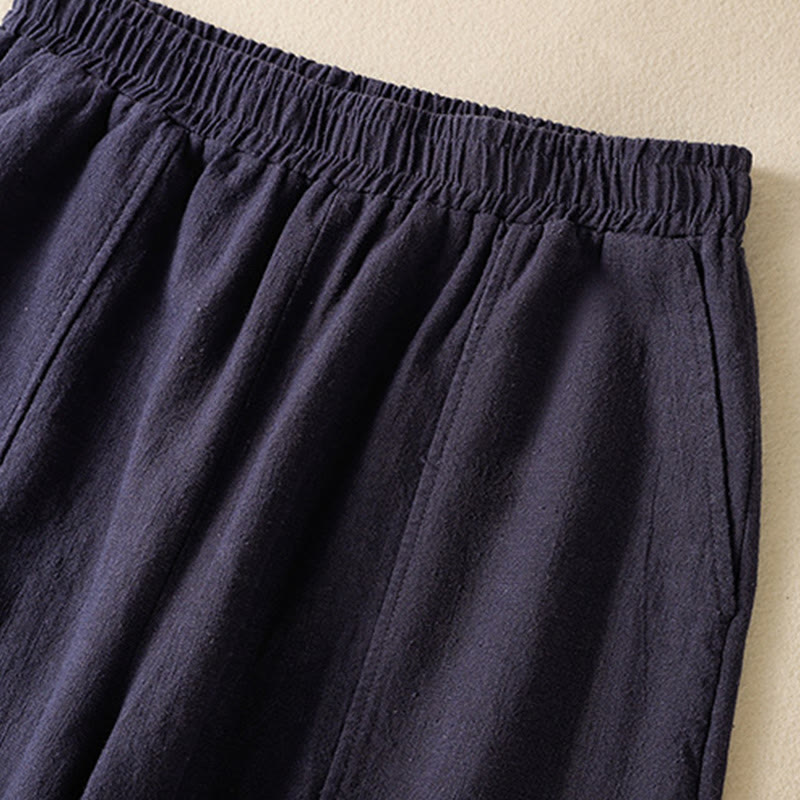 Breathable Cotton Linen High-Waist Mindful Meditation Harem Pants