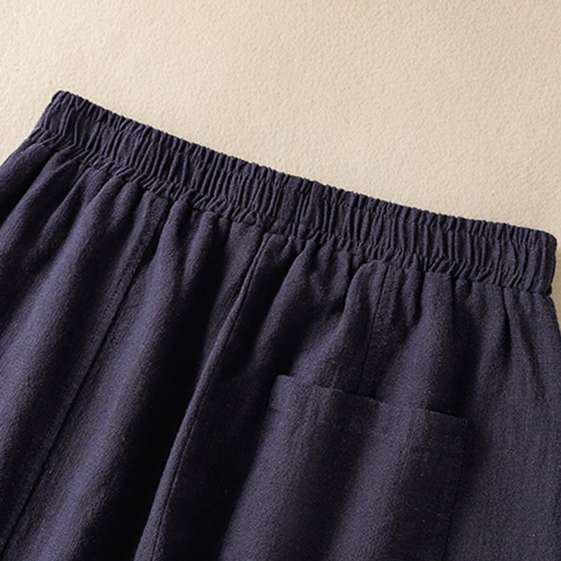 Breathable Cotton Linen High-Waist Mindful Meditation Harem Pants