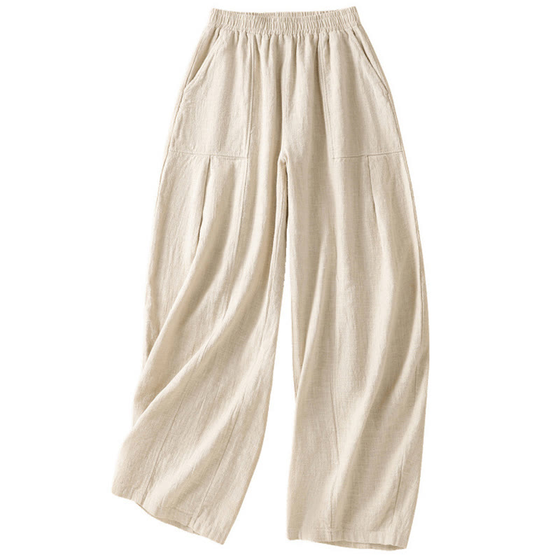 Breathable Cotton Linen High-Waist Mindful Meditation Harem Pants