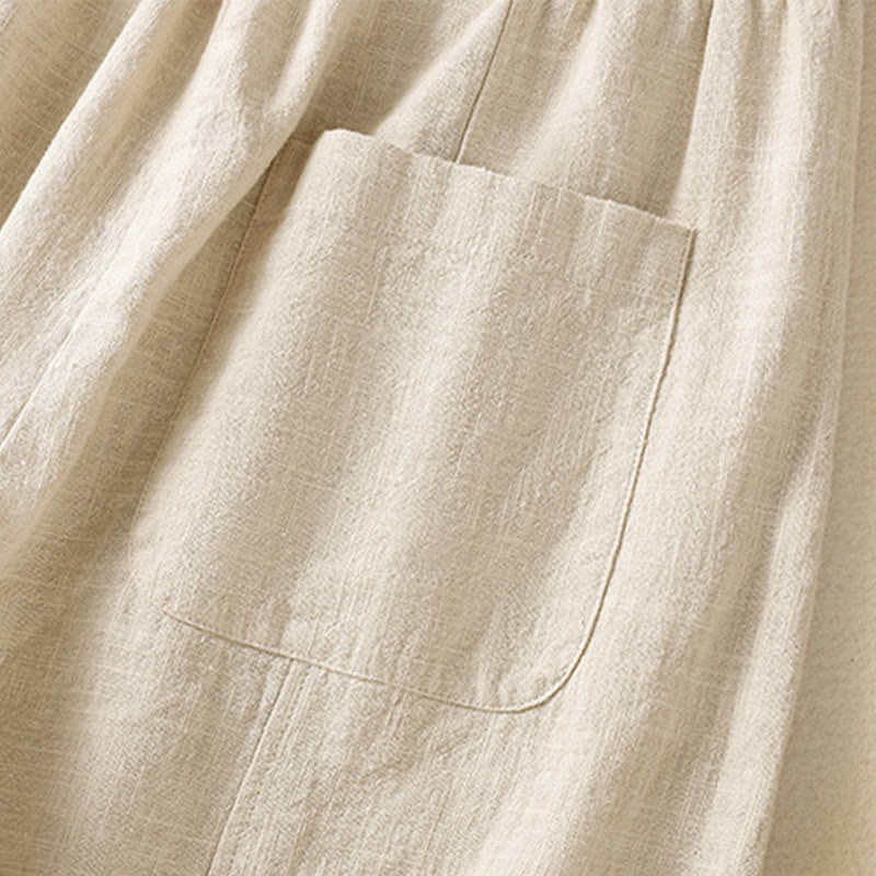 Breathable Cotton Linen High-Waist Mindful Meditation Harem Pants