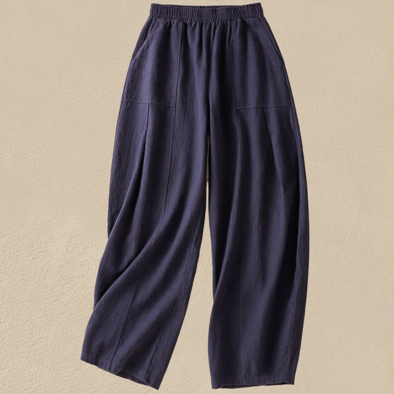 Breathable Cotton Linen High-Waist Mindful Meditation Harem Pants