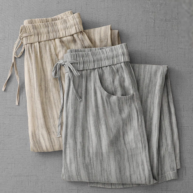 Tactile Cotton Wide-Leg Grounding Meditation Pants