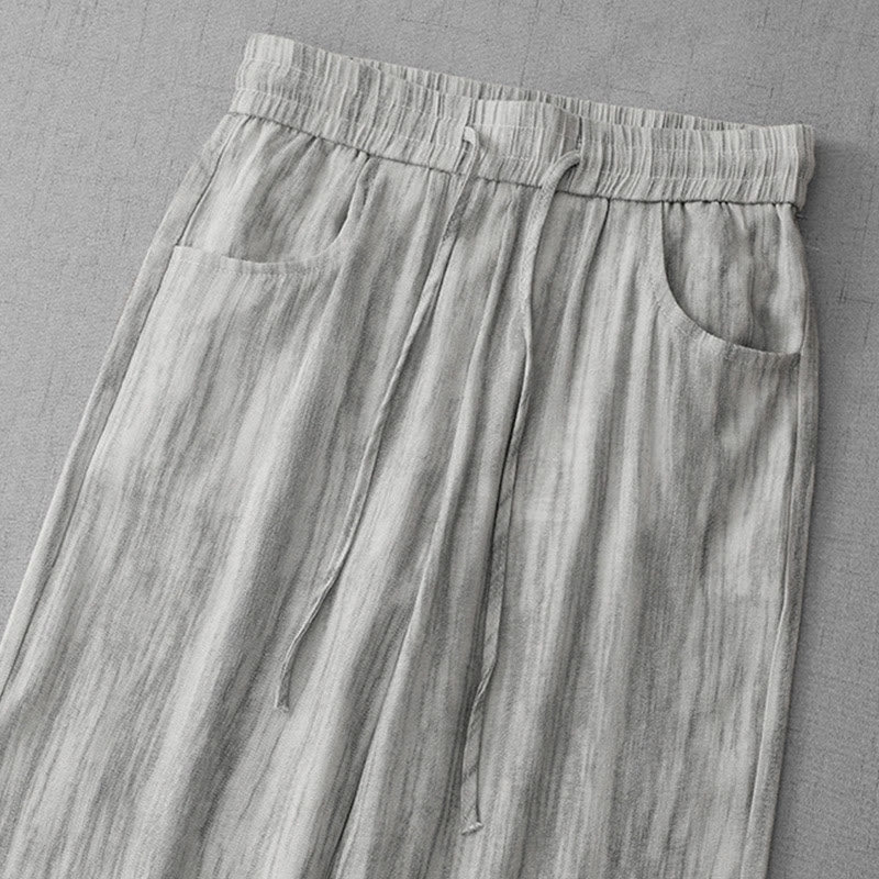 Tactile Cotton Wide-Leg Grounding Meditation Pants