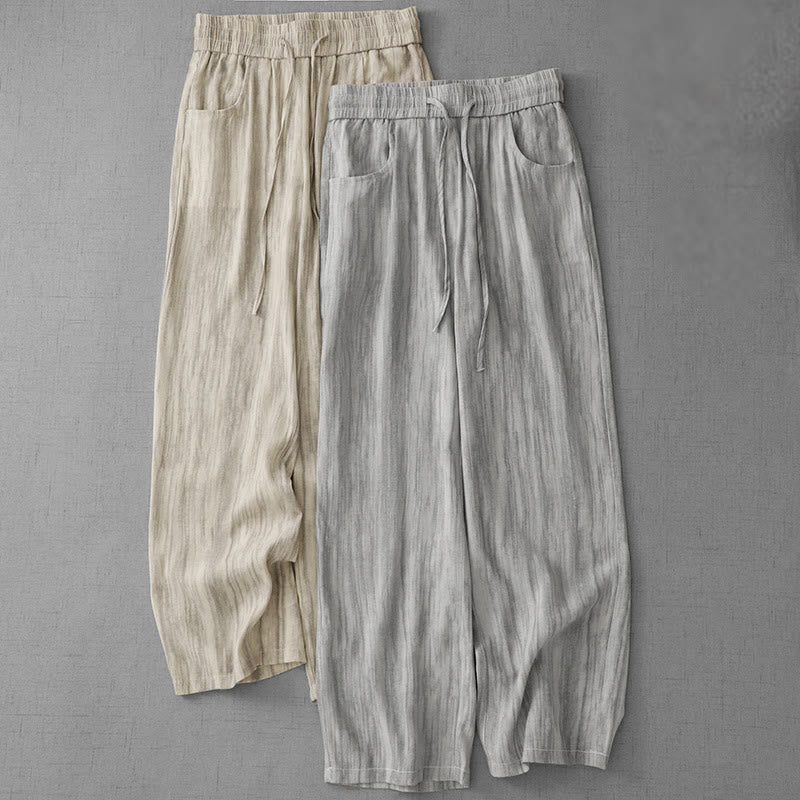 Tactile Cotton Wide-Leg Grounding Meditation Pants
